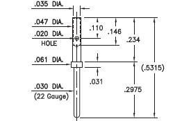 3922-0-01-34-00-00-08-0 - Wire Termination Pin - Crimp Type