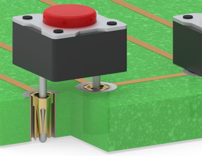 Press-fit PCB Pins for Plated Through-Holes